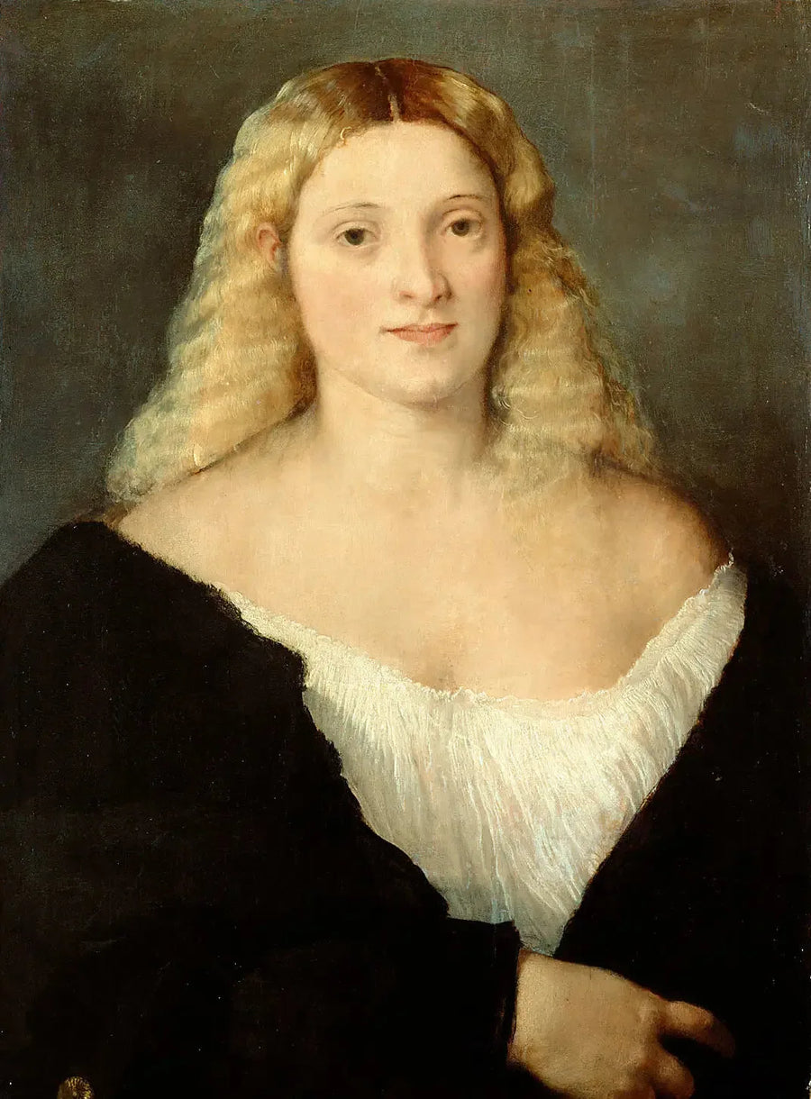 Ung kvinna i svart klänning - Titian