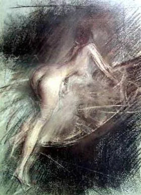 Ung kvinna som går in i badet - Giovanni Boldini