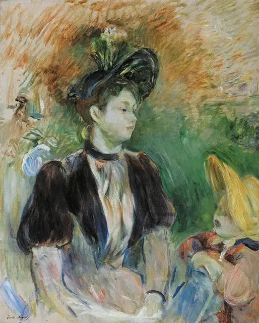 Ung kvinna och barn - Berthe Morisot