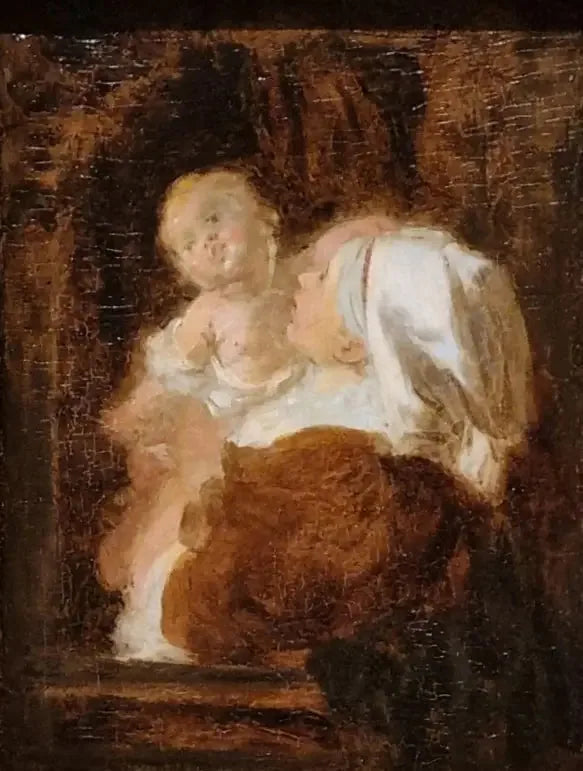 Ung kvinna och barn - Jean-Honoré Fragonard