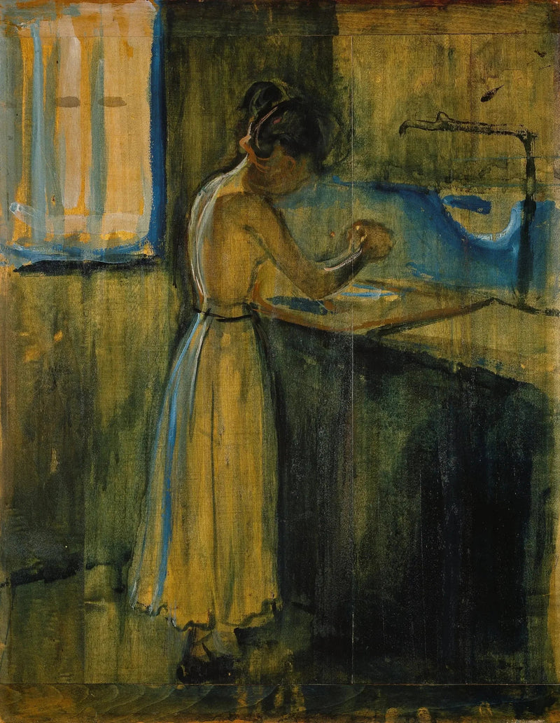 Ung Kvinna och tvätt - Edvard Munch