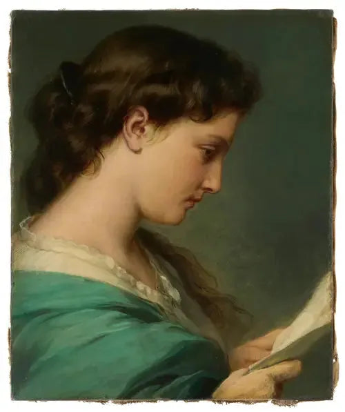 Ung kvinna som läser ett brev - Franz Xaver Winterhalter