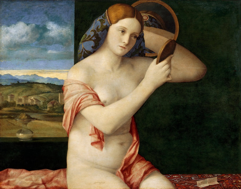 Ung kvinna naken vid spegeln - Giovanni Bellini
