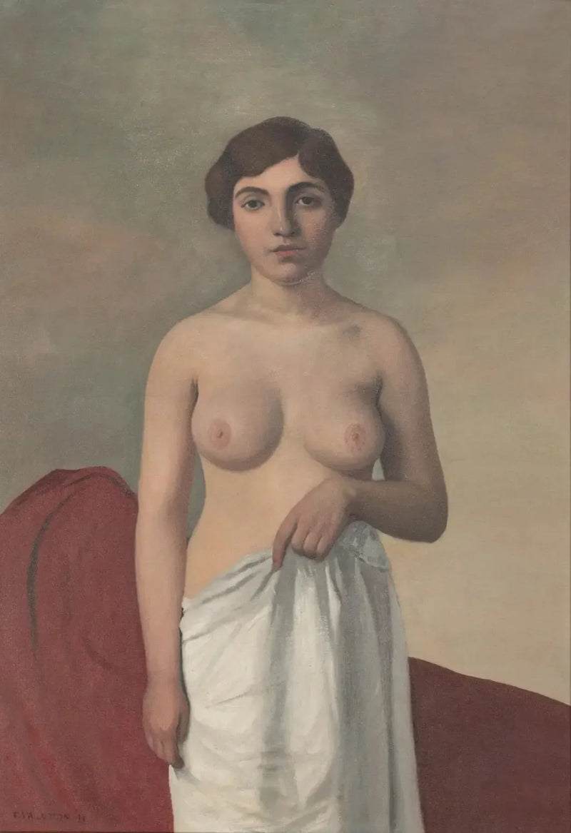 Ung naken kvinna stående - Félix Vallotton