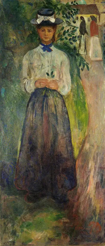Ung kvinna bland växter - Edvard Munch