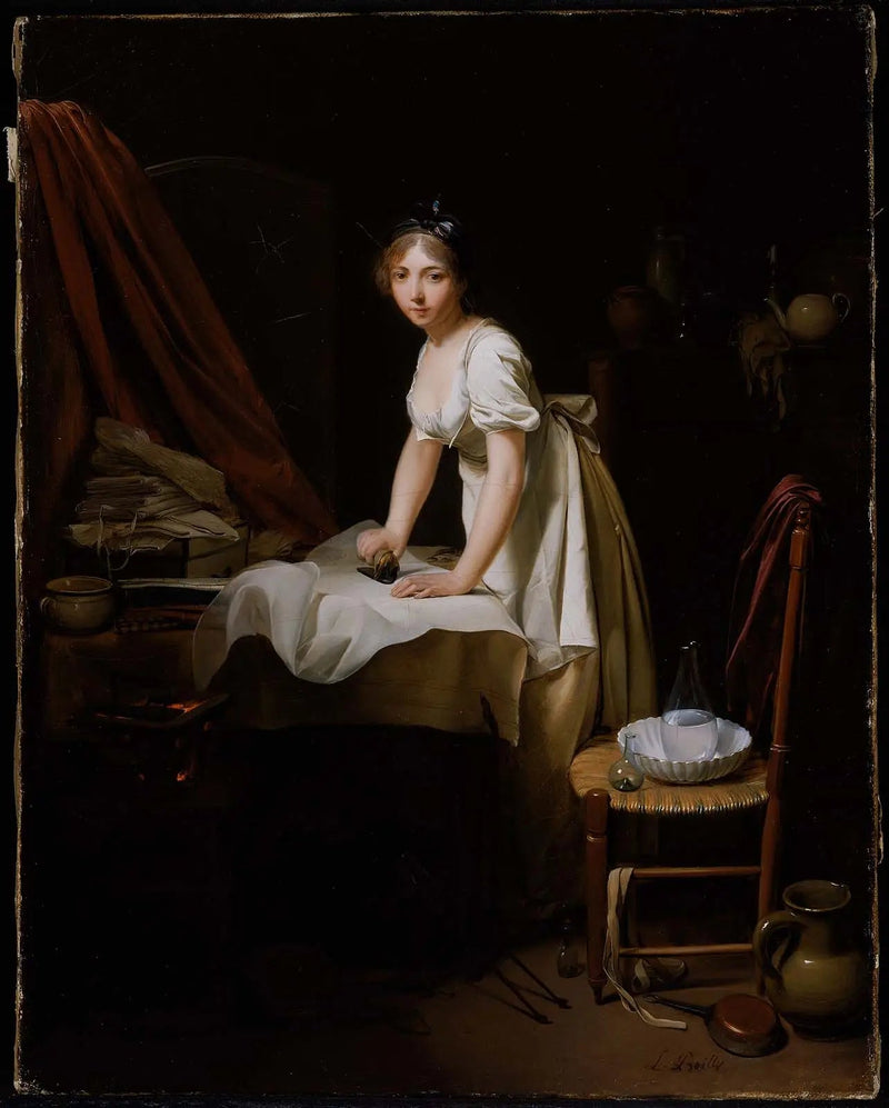 Ung kvinna som stryker - Louis-Léopold Boilly