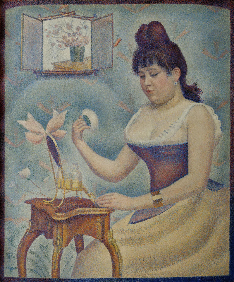 Ung kvinna som pudrar sig - Georges Seurat