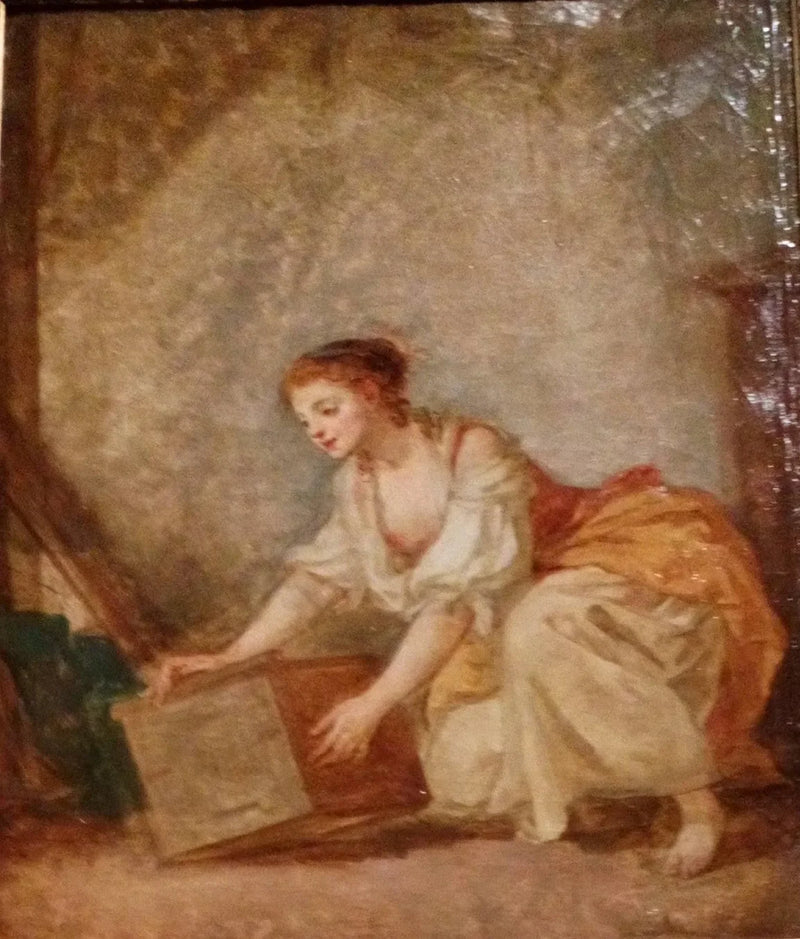 Ung kvinna som lyfter en ask - Jean-Baptiste Greuze