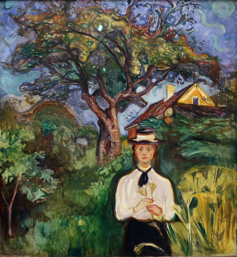 Ung Kvinna under ett äppelträd - Edvard Munch
