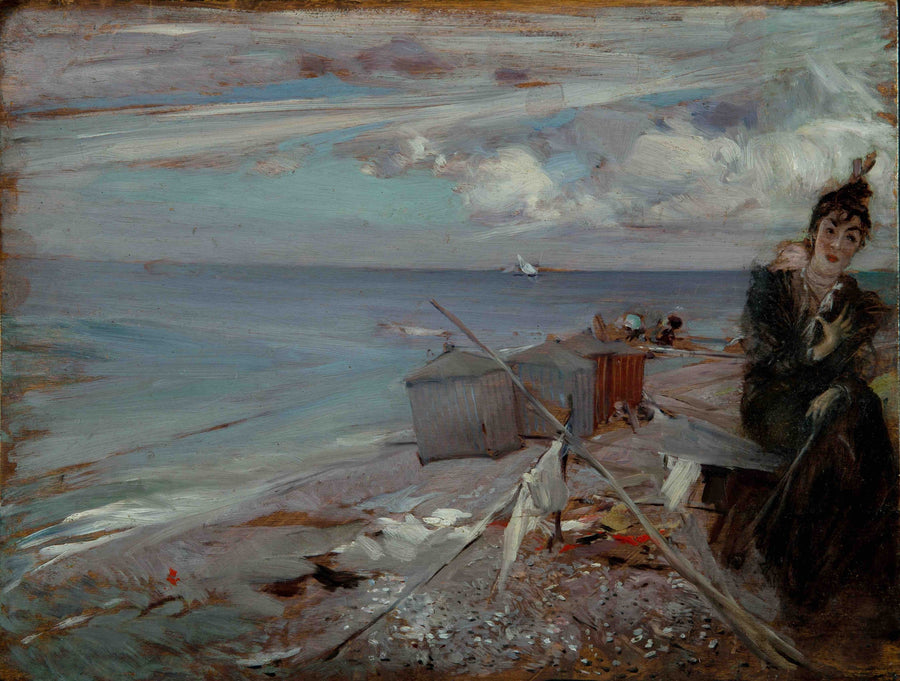 Ung kvinna på Ostende-stranden - Giovanni Boldini