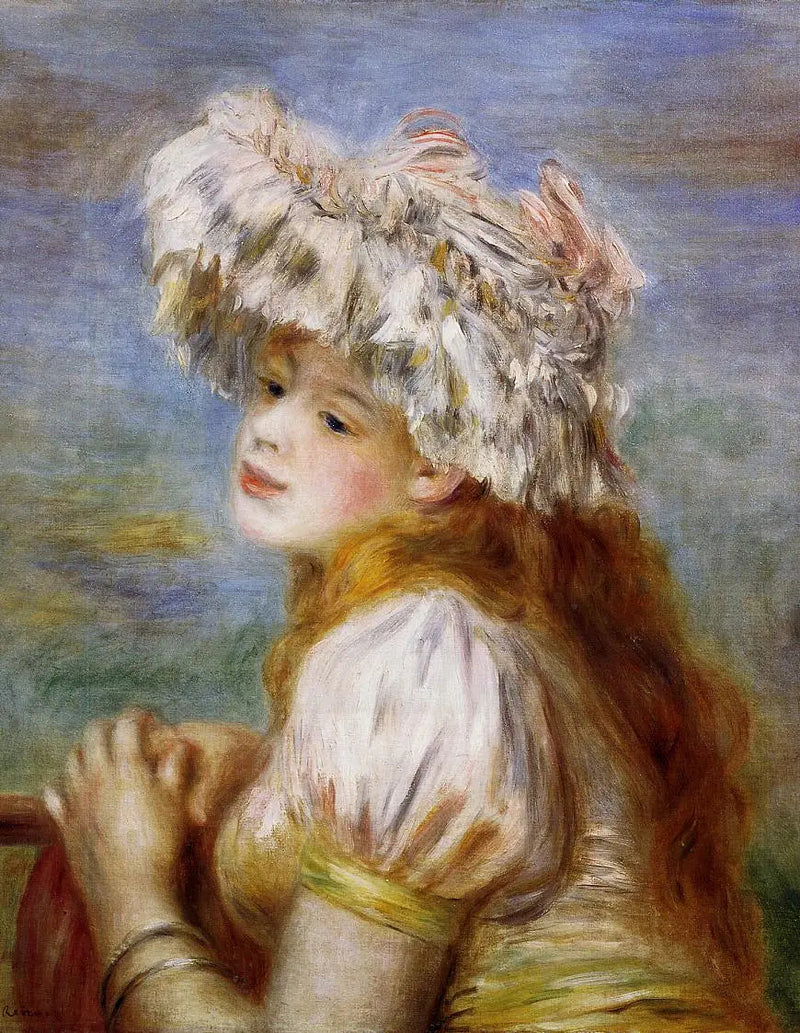 Ung Flicka med Spetsfrisyr - Pierre-Auguste Renoir