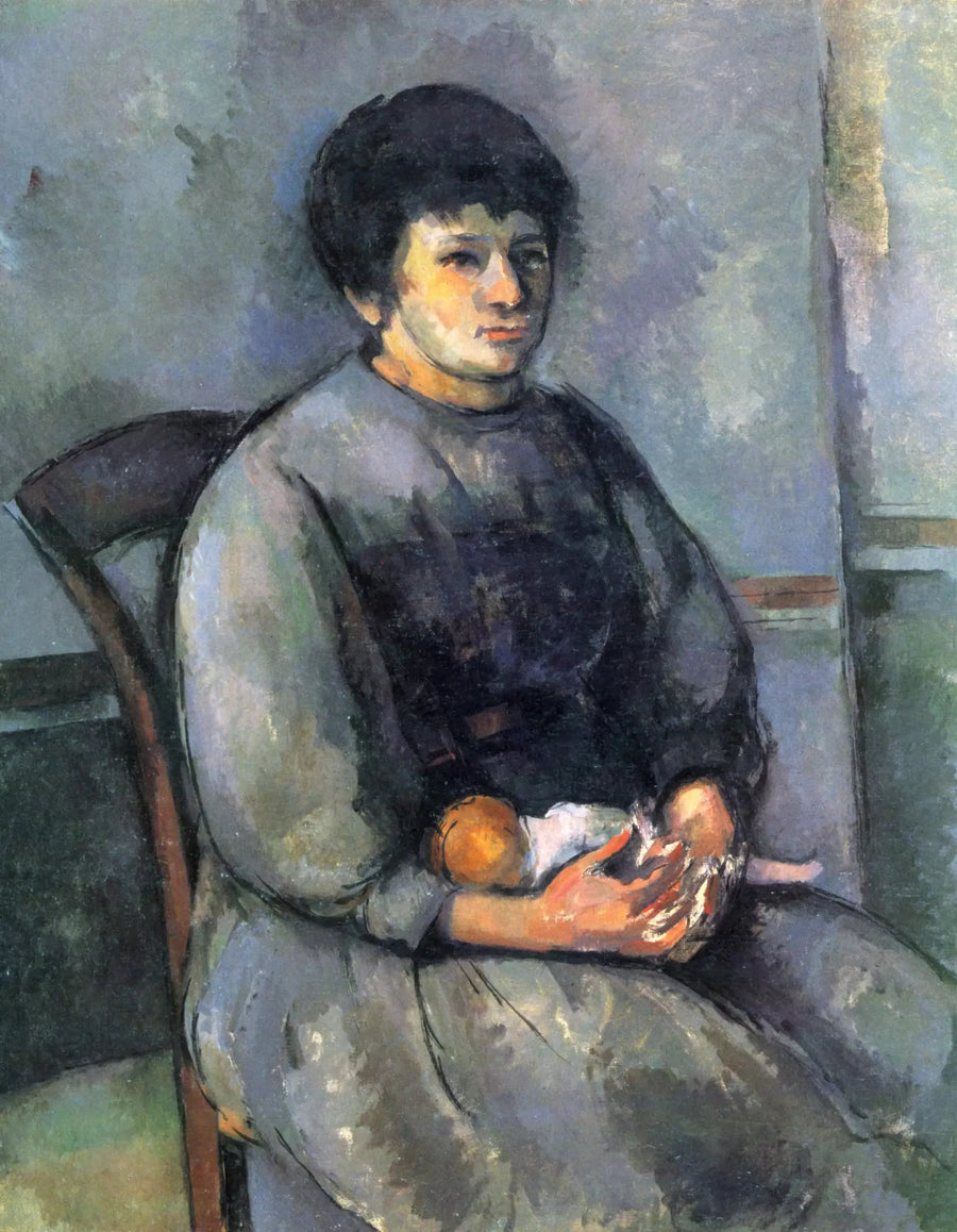 Ung flicka med docka - Paul Cézanne