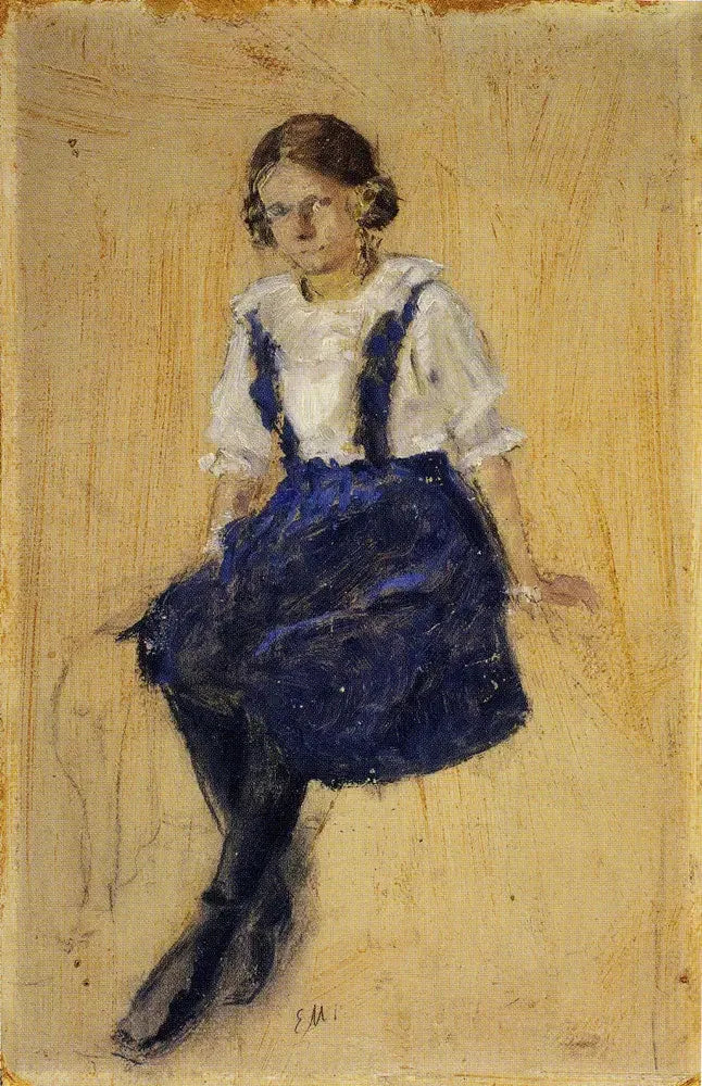 Ung kvinna som sitter - Edvard Munch