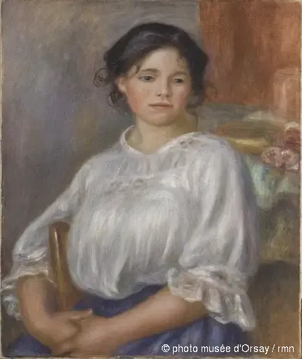 Ung kvinna som sitter - Pierre-Auguste Renoir
