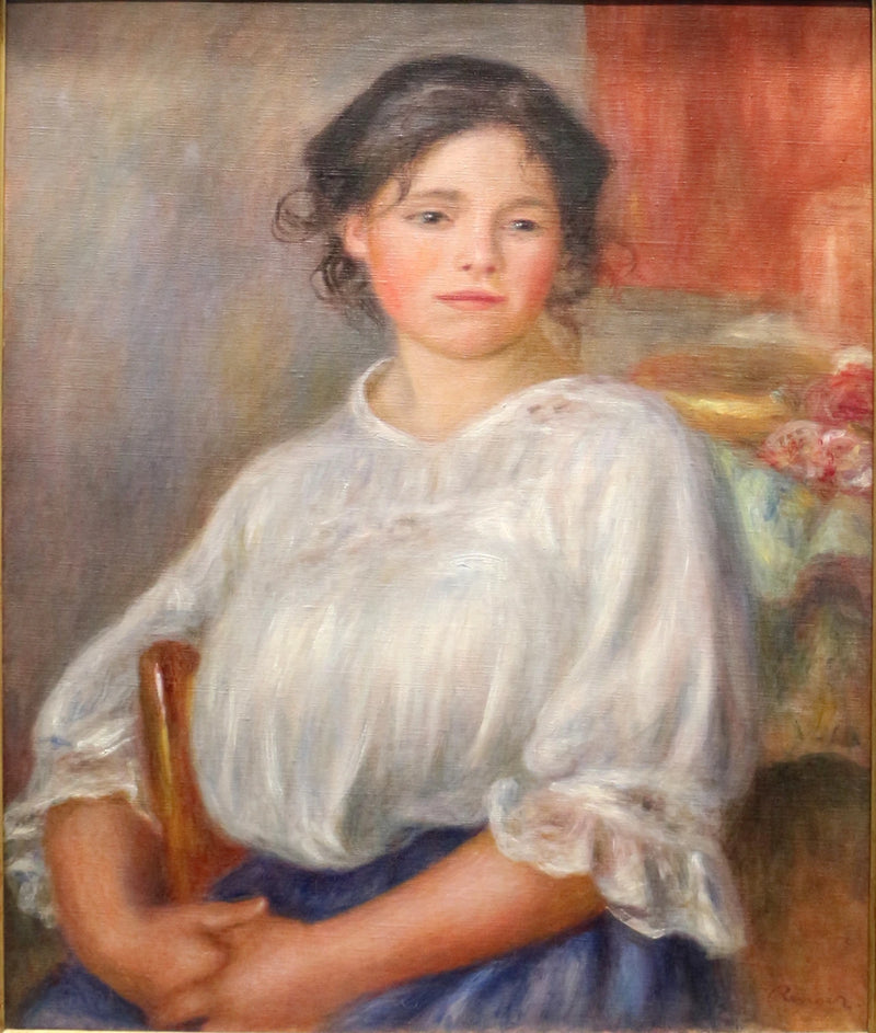 Ung kvinna som sitter - Pierre-Auguste Renoir