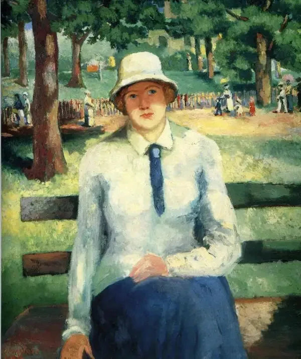 Ung flicka utan arbete (röd hårflicka) - Kazimir Malevich