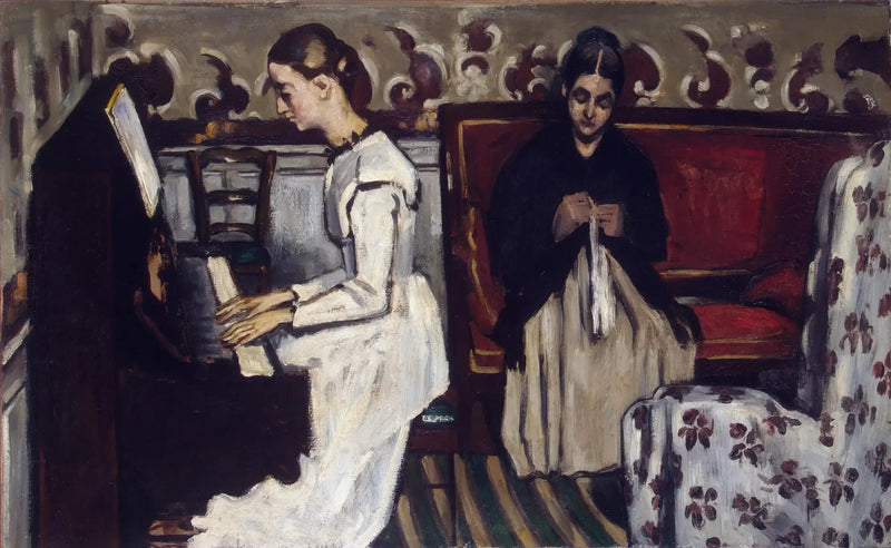 Ung flicka vid pianot - Paul Cézanne