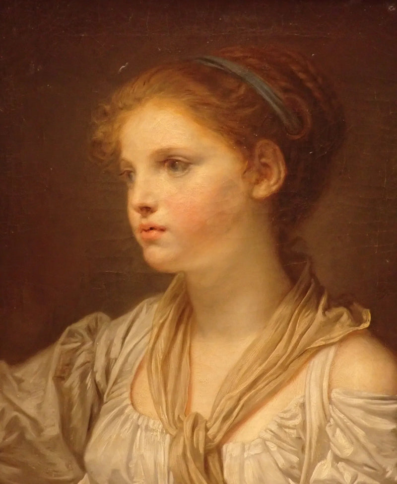 Ung flicka med blå band - Jean-Baptiste Greuze