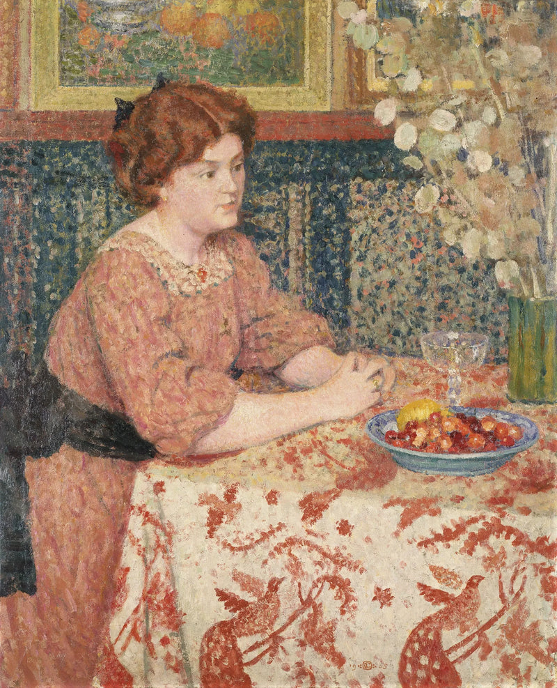 Ung flicka med körsbär - Georges Lemmen