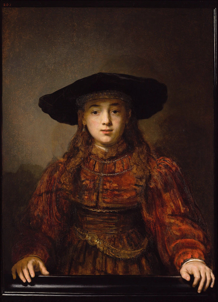 Ung Flicka i Ram - Rembrandt