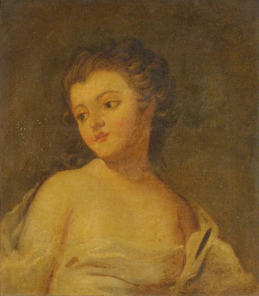 Ung flicka, draperad i en klänning - Joshua Reynolds