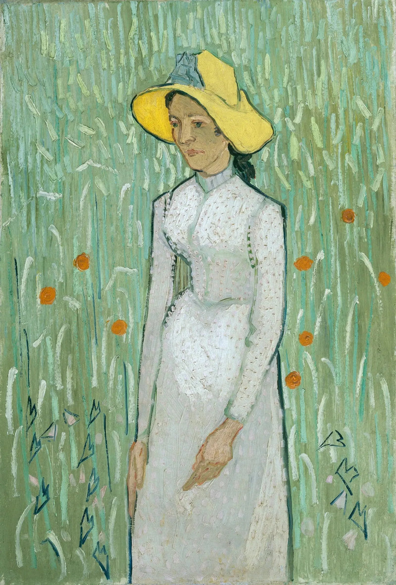 Ung kvinna i vitt - Vincent van Gogh