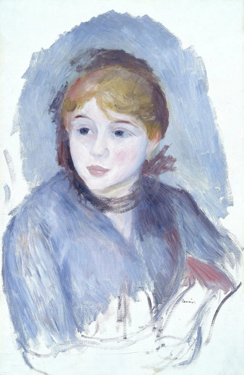 Ung kvinna i blått - Pierre-Auguste Renoir