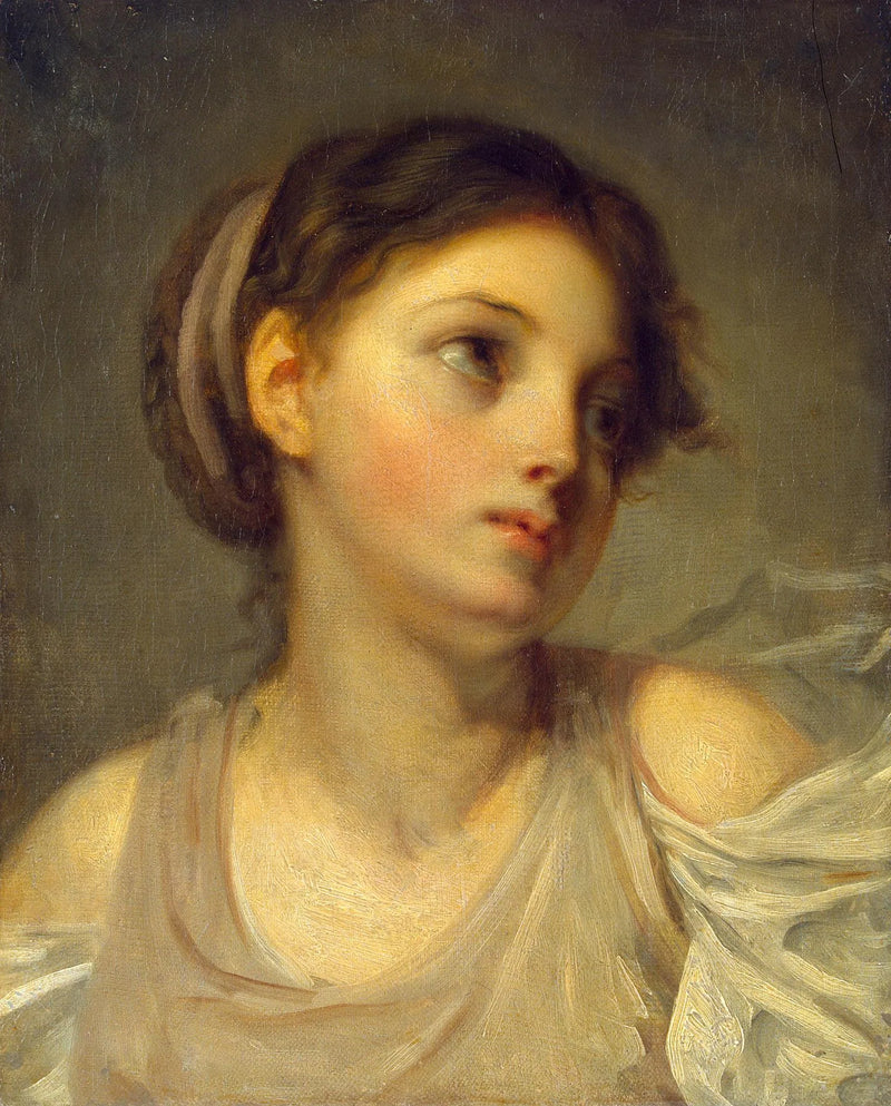Ung flicka i lila tunika - Jean-Baptiste Greuze