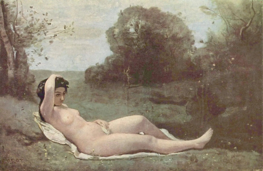 Ung flicka i grönt - Jean-Baptiste Camille Corot