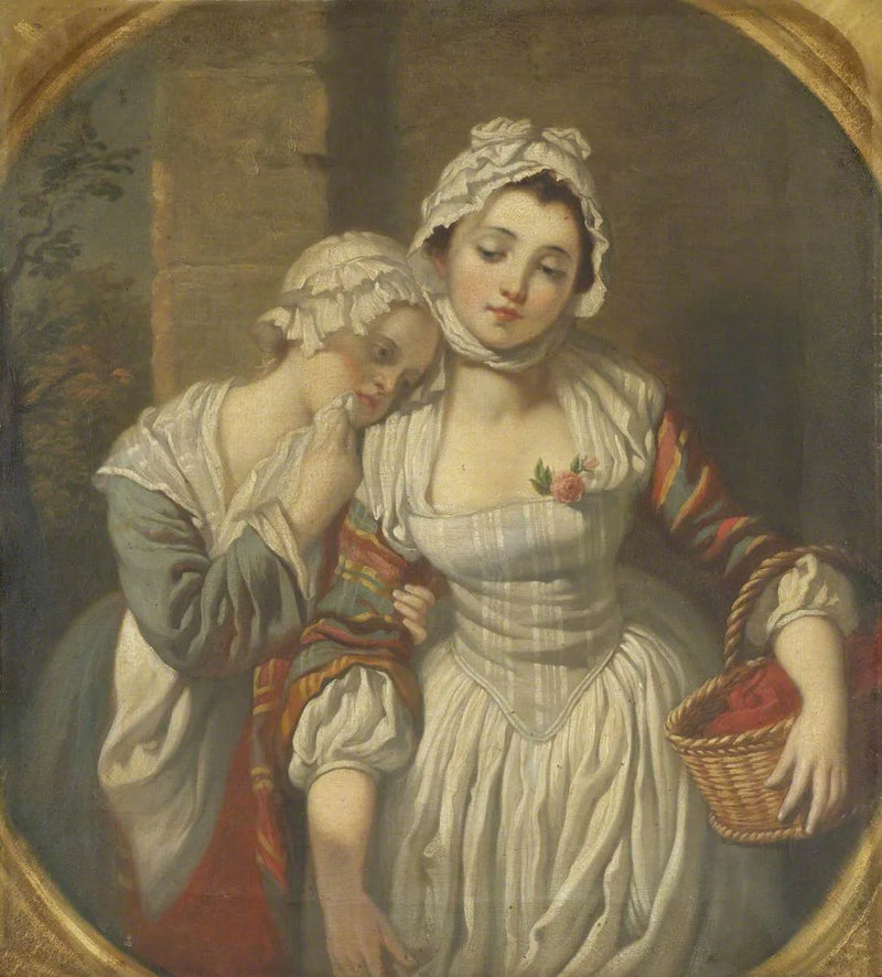 Ung flicka och hennes tjänare - Jean-Baptiste Greuze