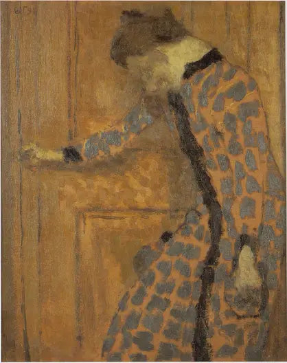 Ung flicka, handen på dörrhandtaget - Édouard Vuillard