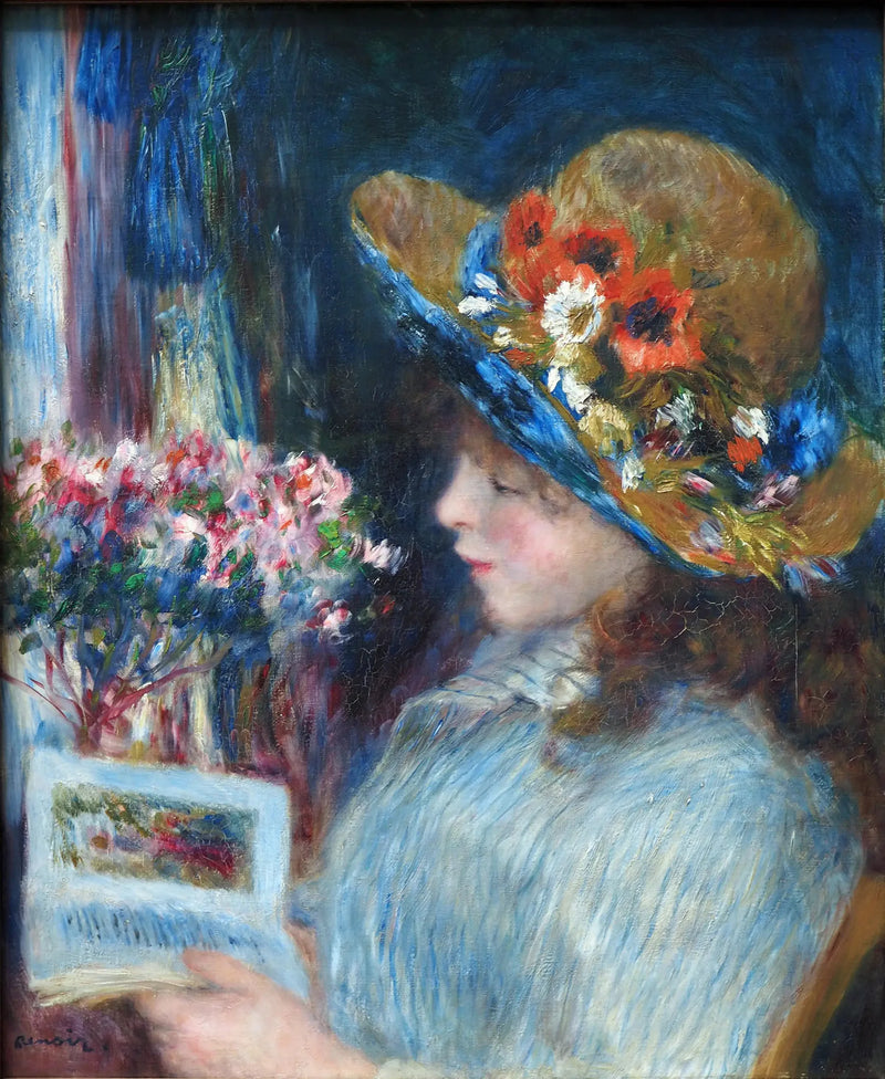 Ung kvinna som läser - Pierre-Auguste Renoir