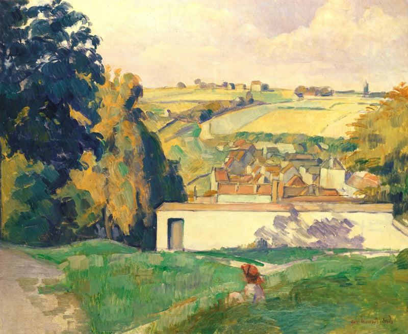 Ung flicka på kullen - Émile Bernard
