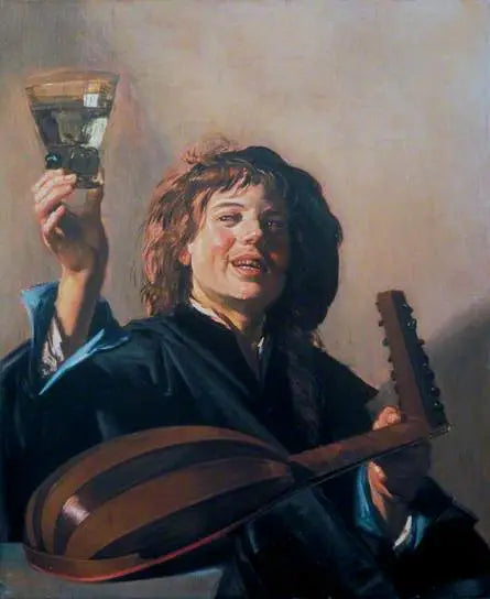 Ung pojke med ett glas och lut - Frans Hals
