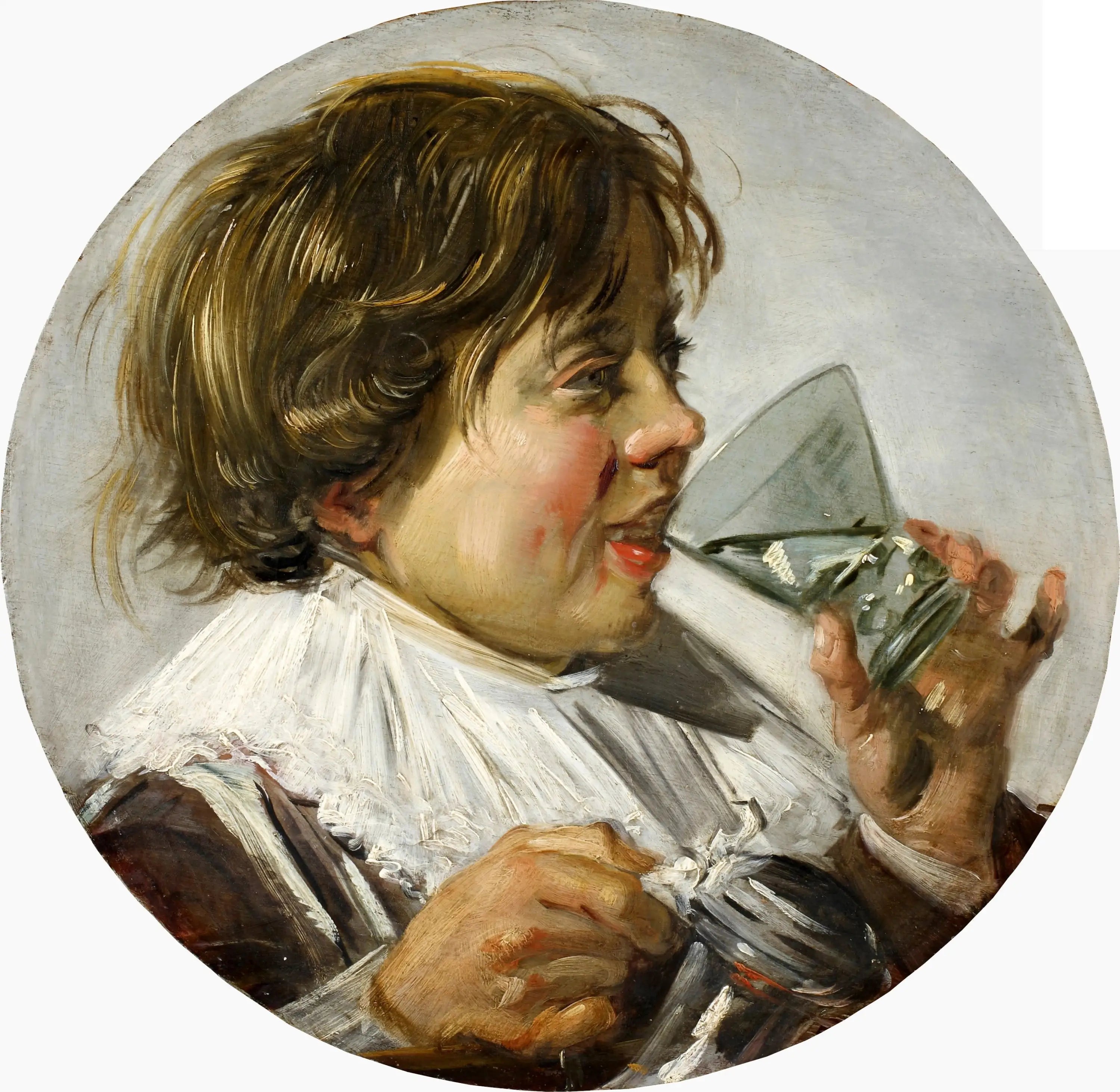 Jeune garçon avec un verre - Frans Hals image 1 tableau peint à l’huile sur toile
