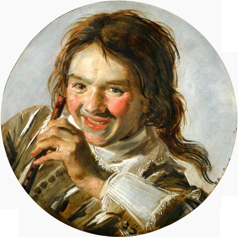 Ung pojke som skrattar med en flöjt - Frans Hals