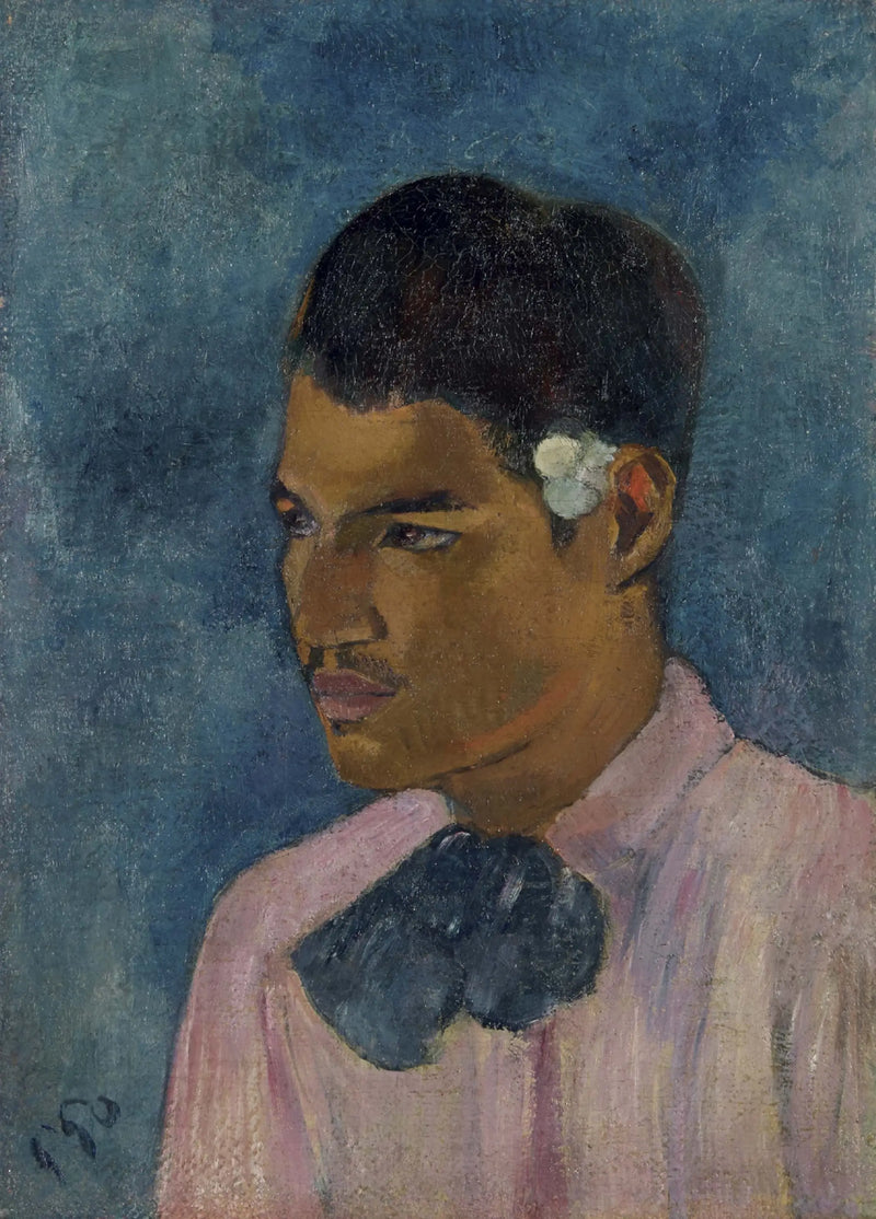 Ung man med blomma - Paul Gauguin