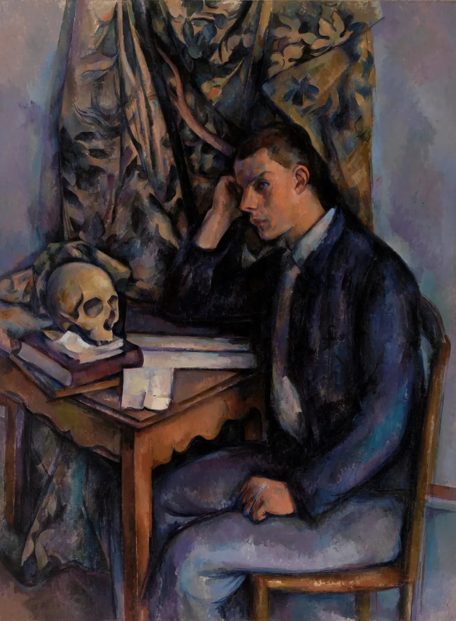 Ung man med dödskalle - Paul Cézanne