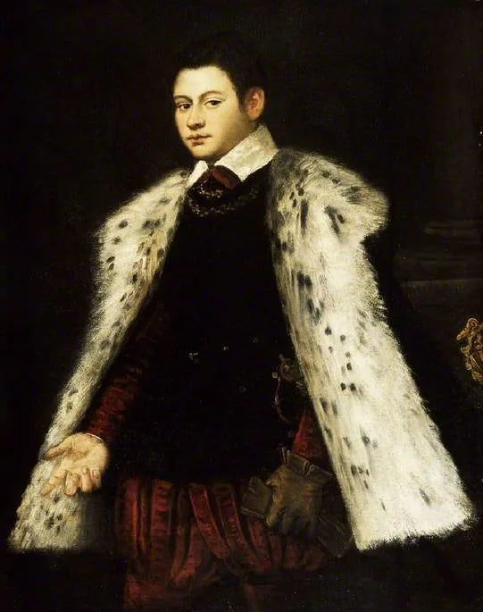 Ung man med pälsrock, 1558 - Jacopo Tintoretto