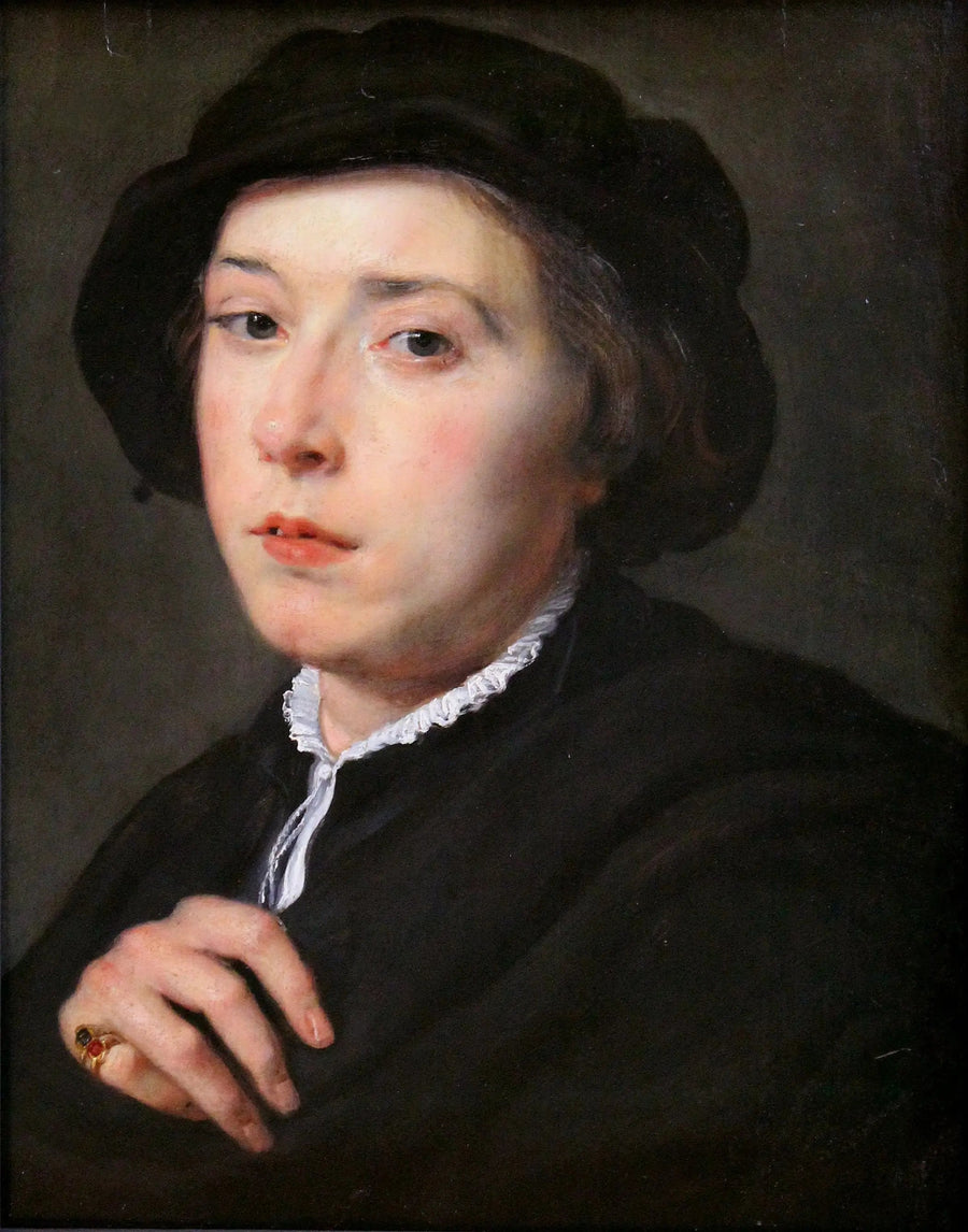 Ung man med en svart hatt - Peter Paul Rubens