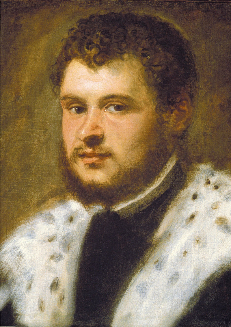 Ung man med skägg - Jacopo Tintoretto