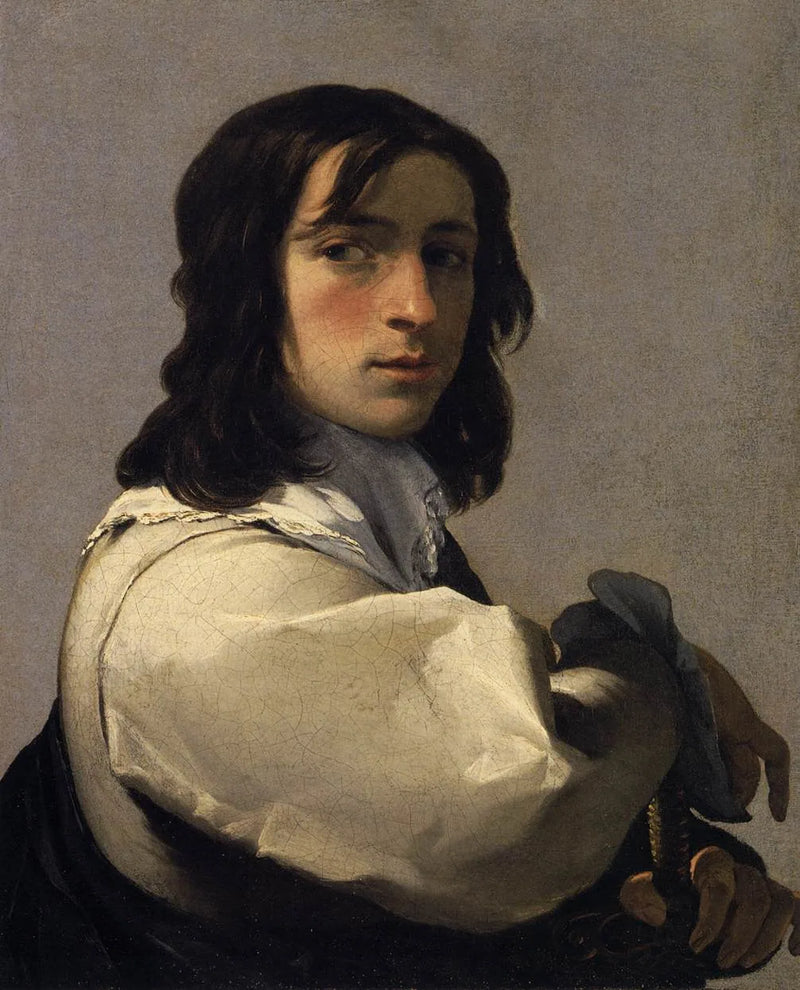 Ung man med ett svärd - Eustache Le Sueur