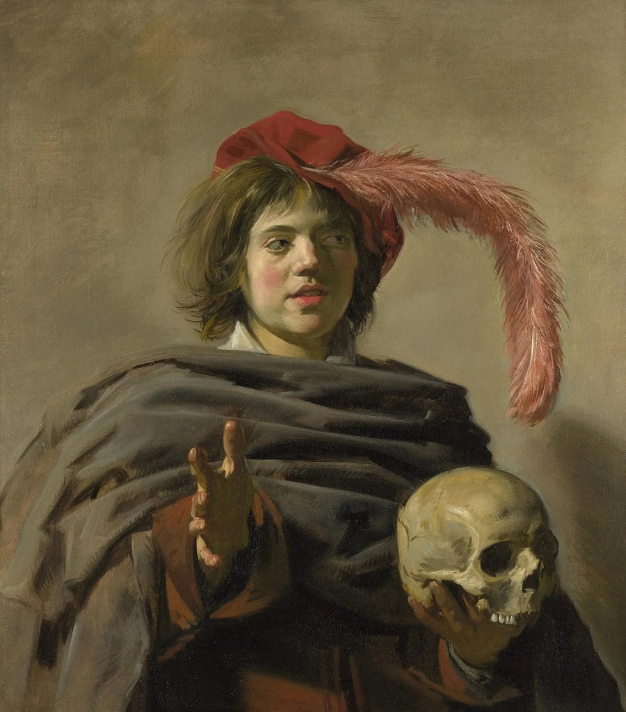 Ung man som håller ett kranium - Frans Hals