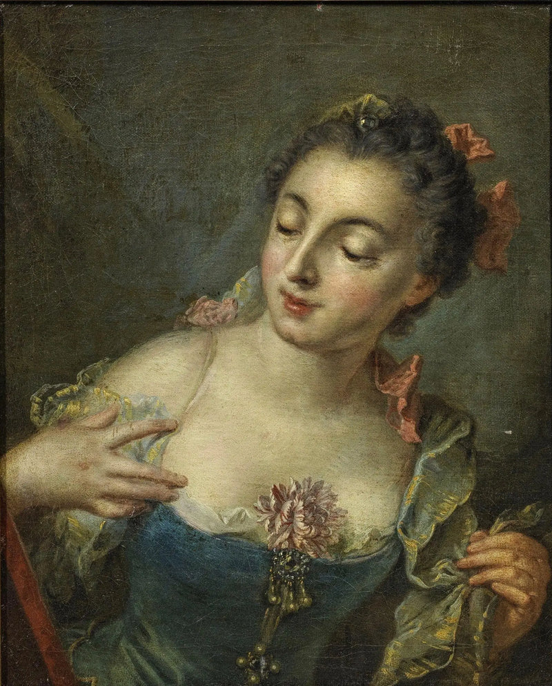 Ung flicka till vänster - François Boucher
