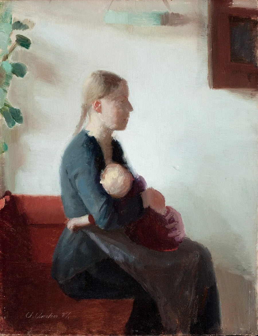 Ung mor med sitt barn - Anna Ancher
