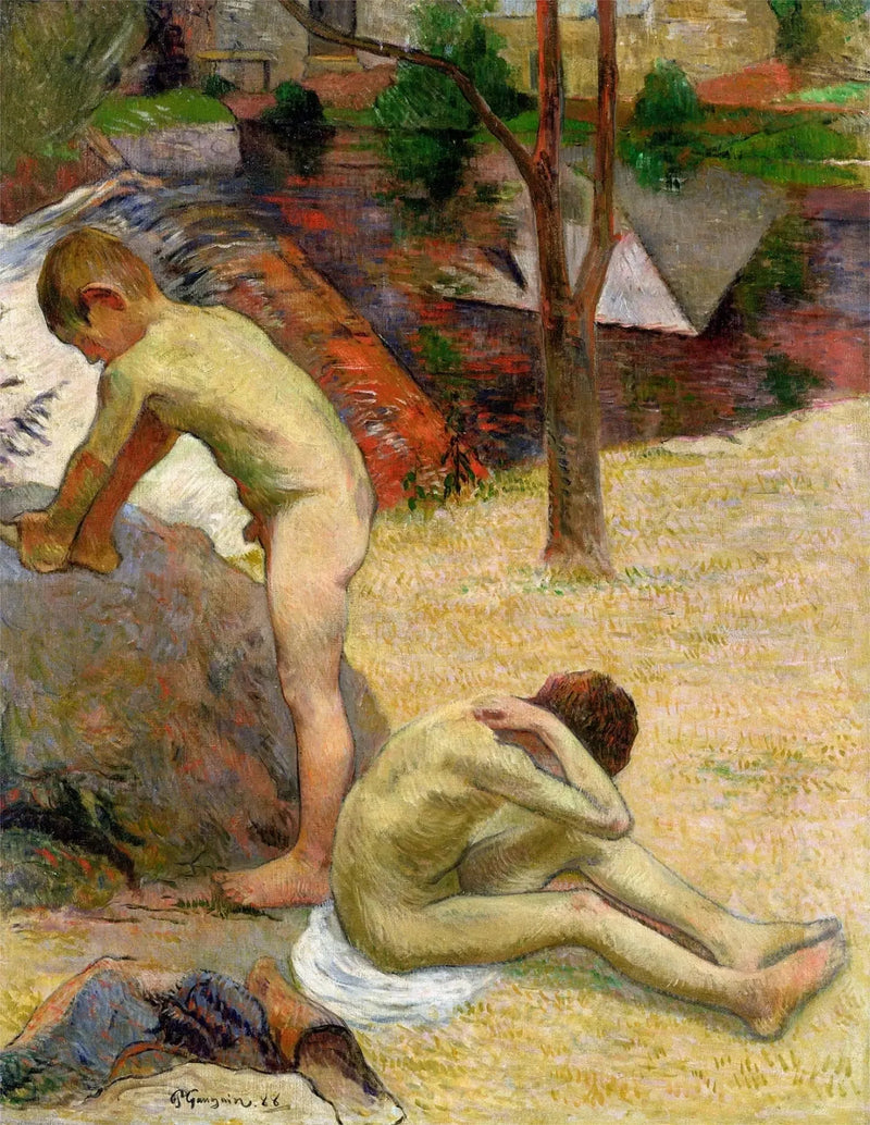 Unga badare från Bretagne - Paul Gauguin
