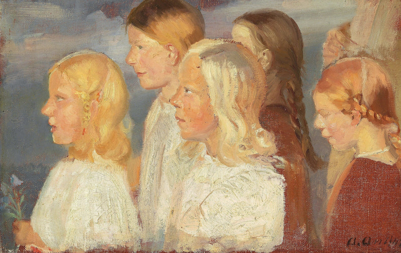 Unga flickor från Skagen. - Anna Ancher