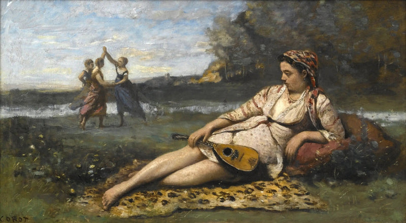 Spartas unga flickor - Jean-Baptiste Camille Corot