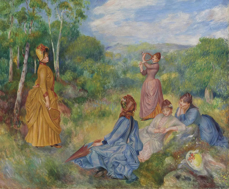 Ungdomar som spelar vid ratten - Pierre-Auguste Renoir