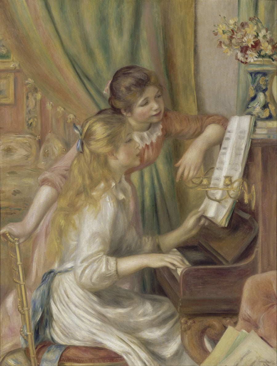 Unga flickor vid pianot - Pierre-Auguste Renoir